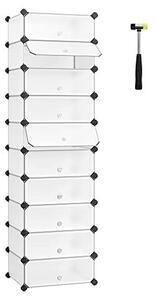 Поставка за обувки, Songmics, 10 отделения, 40 x 30 x 17 см, LPC10W, 20 двойки