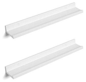 Комплект 2 висящи рафта, Songmics, LWS60WT, Бял, 60 x 10 см