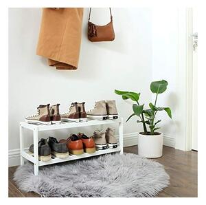 Поставка за обувки, Songmics, Бял, LBS02WT, 70 x 26 x 33 см