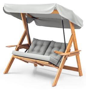Двоен хамак за люлеене Galata Swing S2 Сив 160x195x120 см