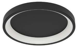 EGLO connect Smart-LED таванна лампа Loretello-Z, кръгла, черна, Затъмняване, Черен, Дневна/трапезария, Метал, Модерен