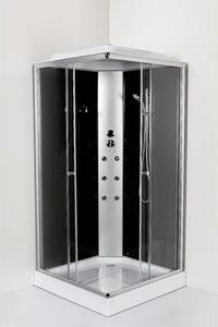 Хидромасажна душ кабина MONO, 100х100х215 см, хром