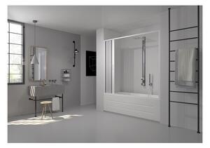 Параван за вана FLEX, 140-170×150 см, обков PVC, бял