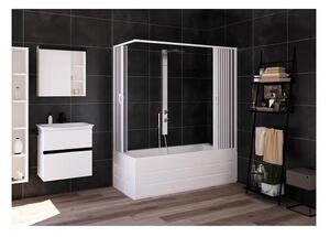 Параван за вана FLEX Vasca 3, 70х170×150 см, обков PVC, бял