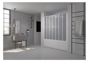 Параван за вана FLEX, 140-170×150 см, обков PVC, бял