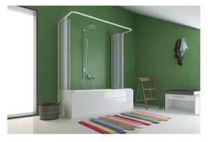 Параван за вана FLEX Vasca 5, 70х170х70×150 см, обков PVC, бял