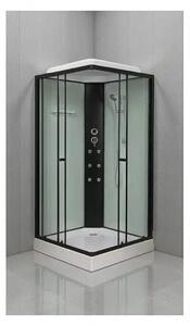 Хидромасажна душ кабина MONO BLACK, 100х100х215 см