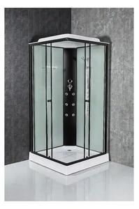 Хидромасажна душ кабина MONO BLACK, 100х100х215 см