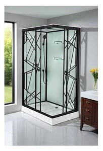 Хидромасажна душ кабина DECO BLACK, в черно - 80х120х215 см