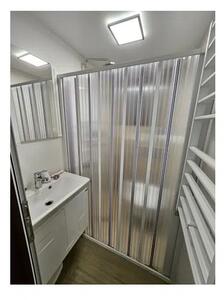 Параван за баня FLEX, хармоника, 60-170x185 см, обков PVC - бял - 60-80х185 см