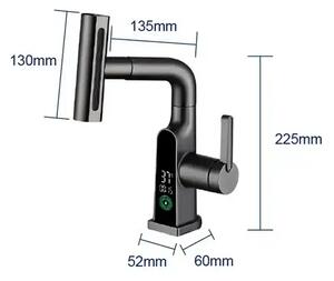 Смесител Elite PRO W46, с издърпващ се чучур и въртяща се глава - Сив