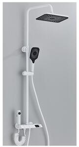 Душ система ELITE Pro 25, термостатен смесител, пиано бутони, Led дисплей - Бял мат