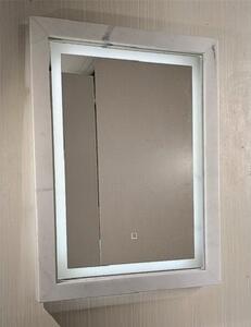 Огледало за баня LED MIRROR, с мраморна рамка - Бял