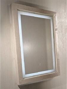 Огледало за баня LED MIRROR, с мраморна рамка - Злато