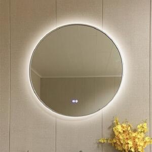 Огледало за баня LED ЛЕЙЛА, 45х30 см - Хром