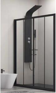 Параван за баня FLORA Nero 600, с две плъзгащи врати - 150х190 см