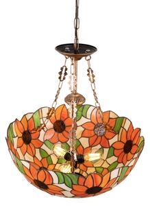 Brilagi - Тифани витражен полилей на верига SUNFLOWER 3xE27/60W/230V Ø 50 см