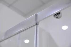 Параван за баня ELITE R, прозрачно стъкло, хром - 100-120х190 см
