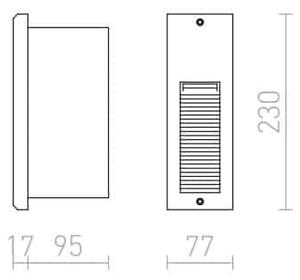 Стенна лампа LED FACA, 230V 2W 3000K