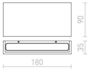 Градински фенер LED TORINO, 230V 2x5W 3000K - Черен