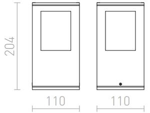 Градински фенер PONDER 20, 230V E27 18W - Сив