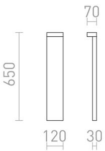 Градински фенер LED GARDIEN 65, 230V 10W 3000K