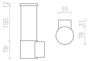 Градински фенер LED GARRET W, 230V 15W 3000K