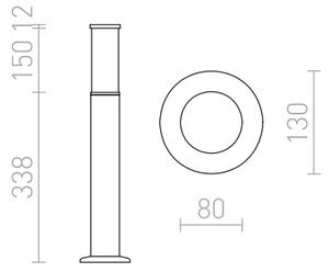 Градински фенер LED GARRET 500, 230V 15W 3000K