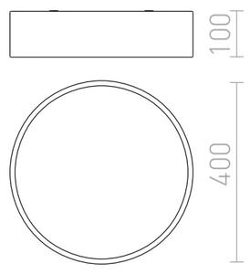 Плафон LED MEZZO, 230V 30W 3000K - Черен