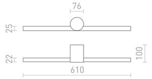 Лампа за баня LED LUISA, 230V 12W 3000K - Бял