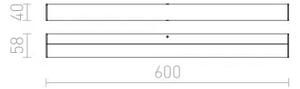 Лампа за баня LED LEVIA, 230V IP44 3000K - 60х5.8х4 см