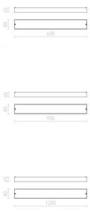 Лампа за баня LED MARINA, 230V IP44 3000K - 60х4.5х8 см