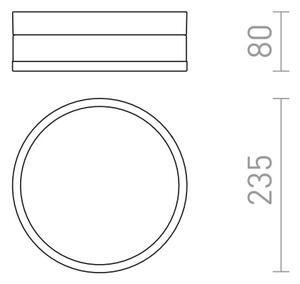 Лампа за баня LED CIRA 23, 230V 12W 3000K - Черен