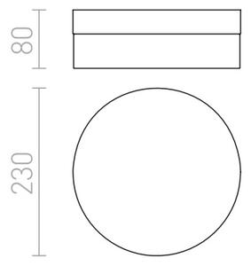 Лампа за баня LED AWE 23, 230V 14W 3000K - Бял-хром