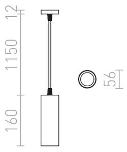 Висяща лампа MAVRO, 230V LED 12W 38° 3000K - Бял