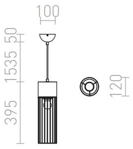 Висяща лампа BURTON, сив, 230V E27 42W