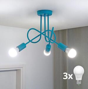 LED детски плафон OXFORD 3xE27/15W/230V син