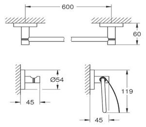 Комплект аксесоари за баня GROHE Essentialis 3в1, хром