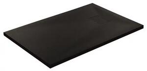 Душ корито ROUGH Stone, 100-160х80х4 см - 100х80х4 см., Черен