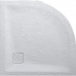 Овално душ корито ROUGH Stone, 80-90 см - 80х80х4 см., Бял