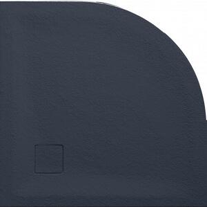 Овално душ корито ROUGH Stone, 80-90 см - 80х80х4 см., Тъмно сив
