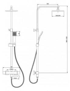 Душ колона ICT 6401C, хром