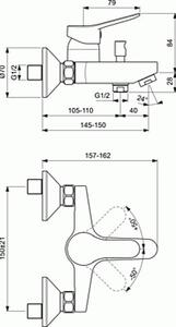 Душ комплект за баня 3 в 1 SCORPIO, хром