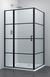 Правоъгълна душ кабина ELITE-KF Black - 80х100х195 см