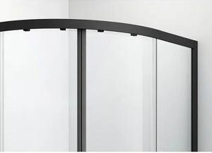 Овална душ кабина ELITE Black, черен - 80х80х195 см