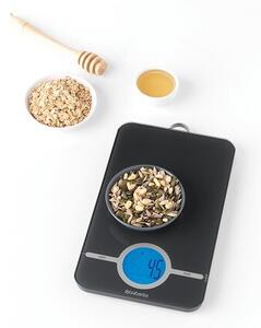 Кухненска везна Brabantia Tasty+ Dark Grey, LCD дисплей - Бял