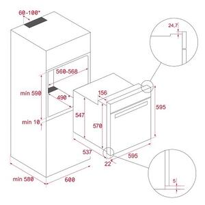 Фурна за вграждане TEKA HLB 840 - Бял