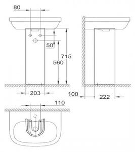 Конзола GROHE EURO Ceramic