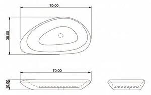 Умивалник ICL 7039, варовик