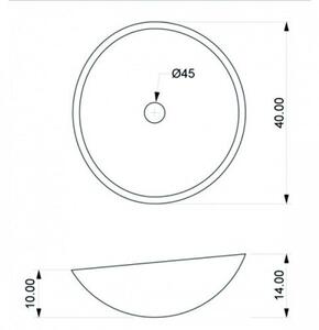 Умивалник ICL 4014, мрамор